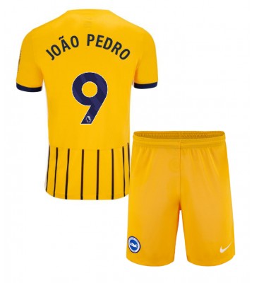 Brighton Joao Pedro #9 Segunda Equipación Niños 2024-25 Manga Corta (+ Pantalones cortos)